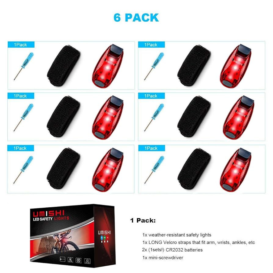 Amazon.com : UMISHI LED Safety Light (6 Pack), Clip On